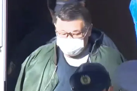 川合彰典容疑者（５９）を送検