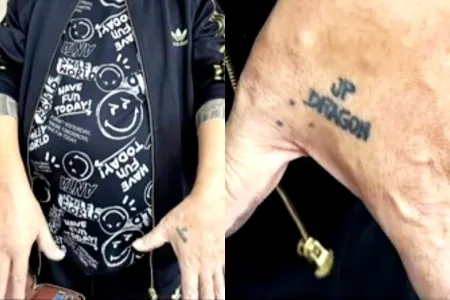 鹿児嶋容疑者のタトゥー